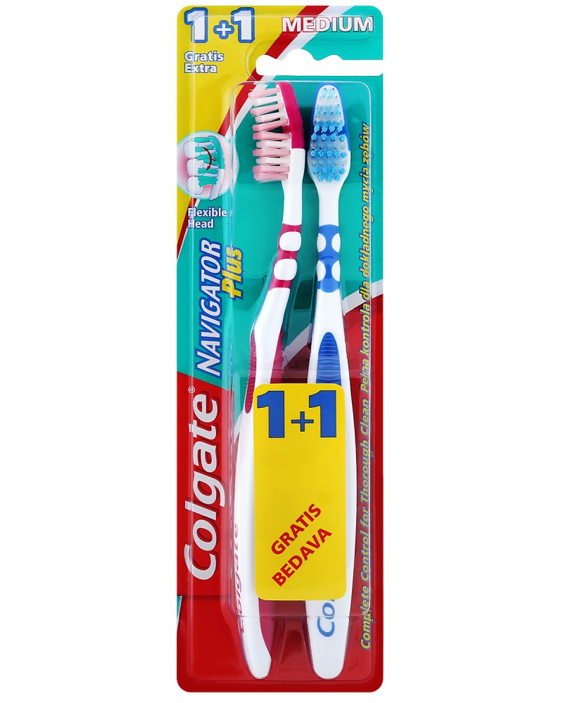 Colgate Navigator Plus Medium -    - 1 + 1  - 