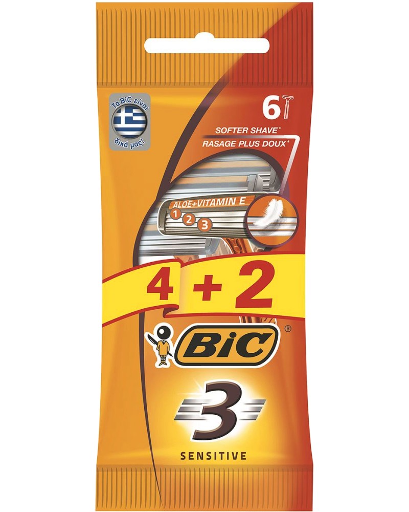 BIC 3 Sensitive -   3 , 4 + 2   - 