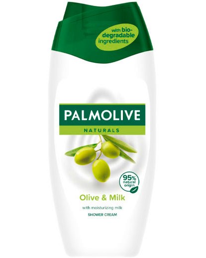 Palmolive Naturals Olive & Milk Shower Cream Palmolive Naturals Olive & Milk Shower Cream - Хидратиращ душ крем с маслина от серията Naturals - душ гел