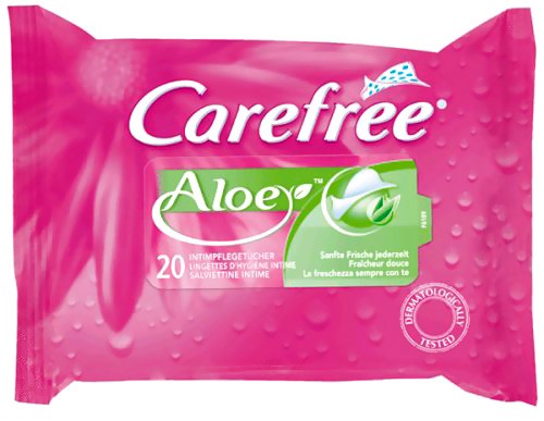 Carefree Aloe Intimate Wipes -         20  -  