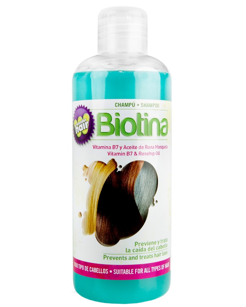 Шампоан против косопад - Biotina - С шипково масло и витамин B7 - шампоан