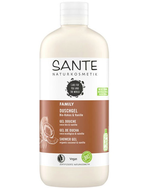 Sante Family Organic Coconut & Vanilla Shower Gel -          Family -  