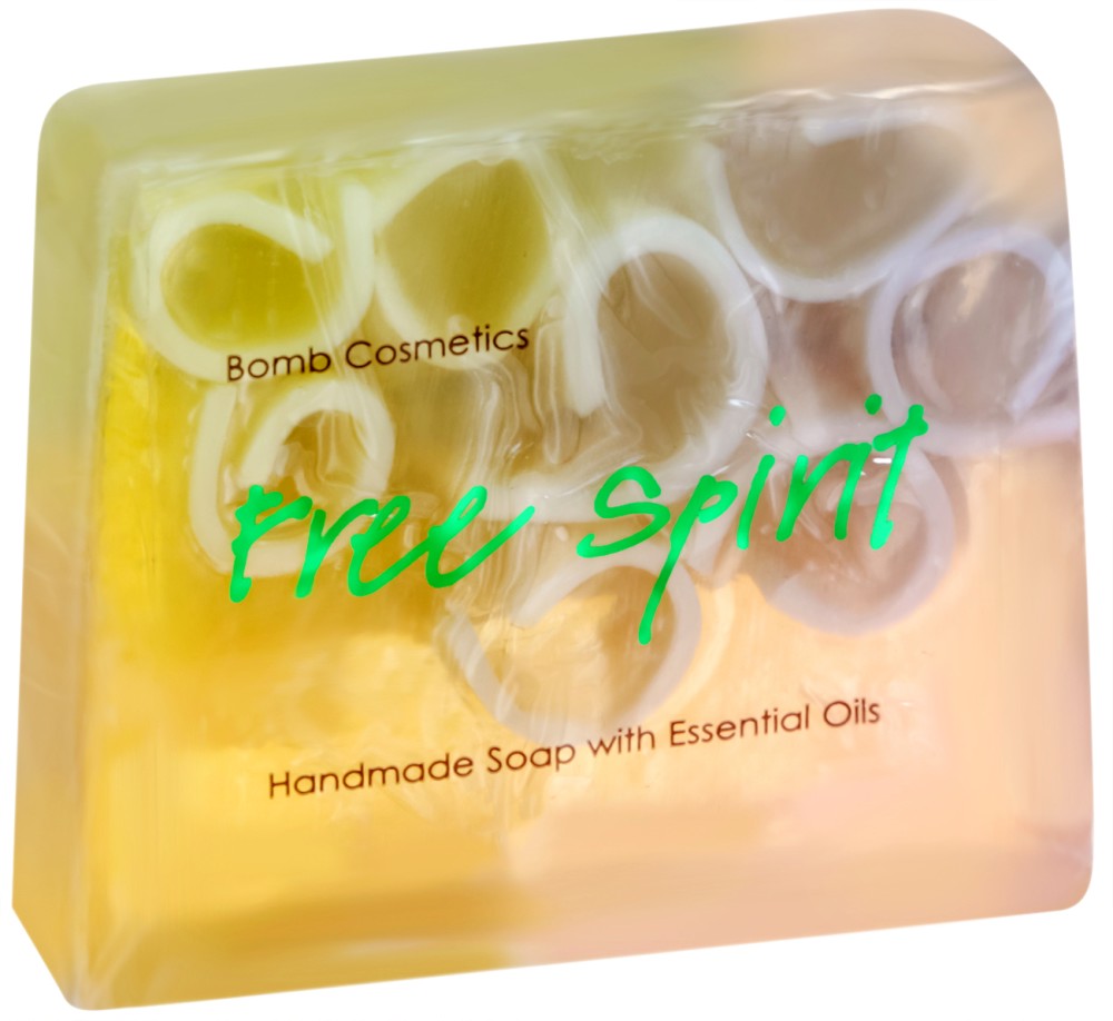 Bomb Cosmetics Free Spirit Soap Bomb Cosmetics Free Spirit Soap - Ръчно изработен сапун с масло от бергамот и лайка - сапун