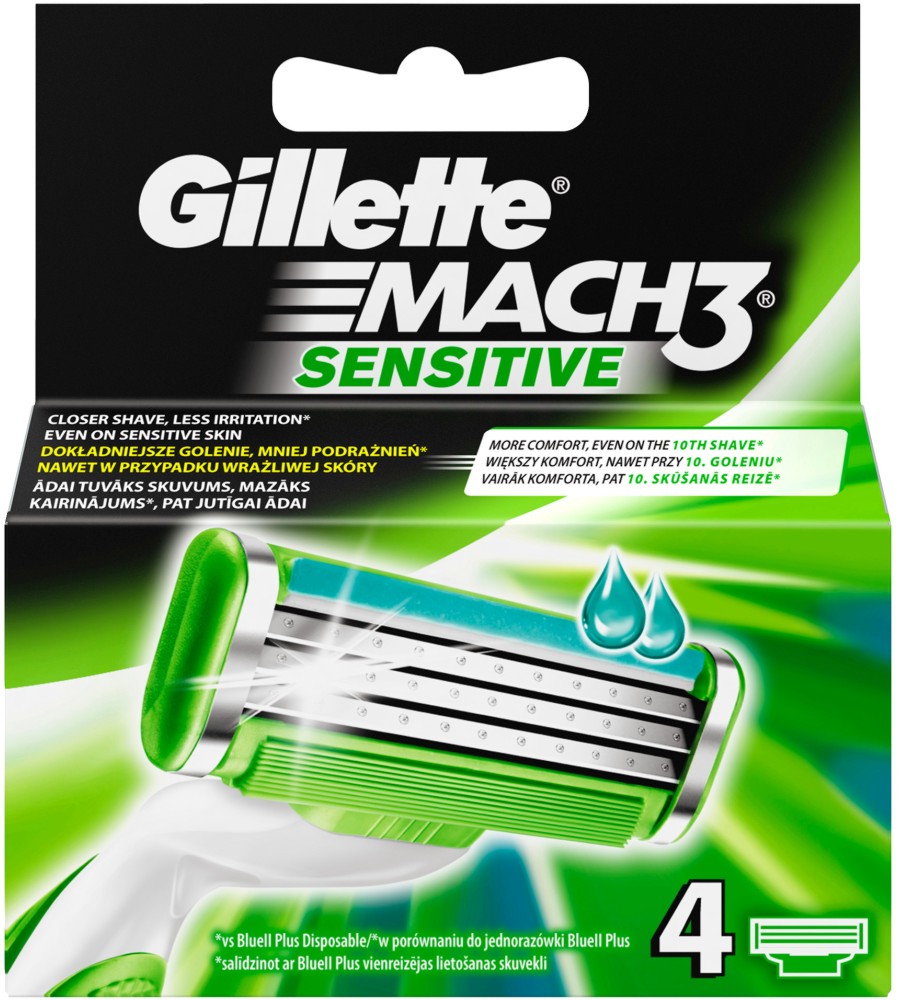 Gillette Mach 3 Sensitive -      4    "Mach 3" - 