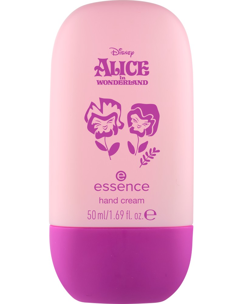 Essence Disney Alice in Wonderland Hand Cream Essence Disney Alice in Wonderland Hand Cream - Крем за ръце с аромат на горски плодове и ванилия от серията Alice in Wonderland - крем