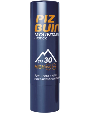 Piz Buin Mountain Lipstick SPF 30 Piz Buin Mountain Lipstick SPF 30 - Слънцезащитен балсам за устни от серията Piz Buin Mountain - балсам