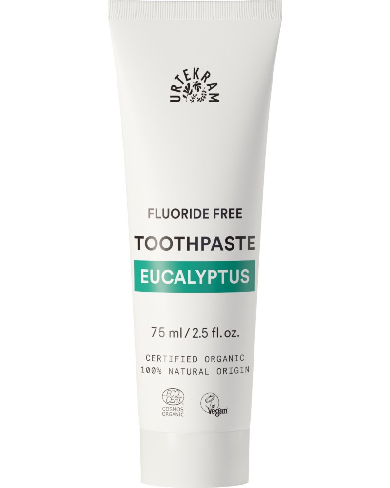 Urtekram Eucalyptus Toothpaste - Паста за зъби с евкалипт, без флуорид - паста за зъби