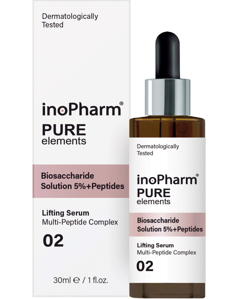 InoPharm Pure Elements 5% Biosaccharide Solution + Peptides Lifting Serum -      5%     - 