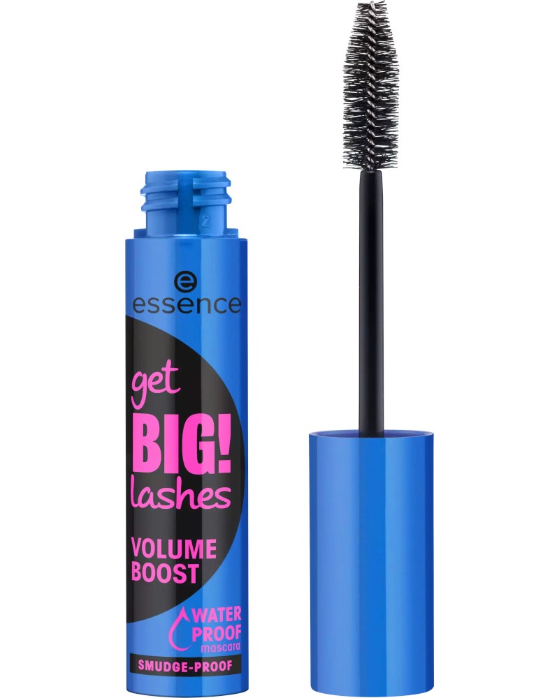 Essence Get Big Lashes Volume Boost Waterproof Mascara Essence Get Big Lashes Volume Boost Waterproof Mascara - Водоустойчива спирала за обемни мигли - спирала