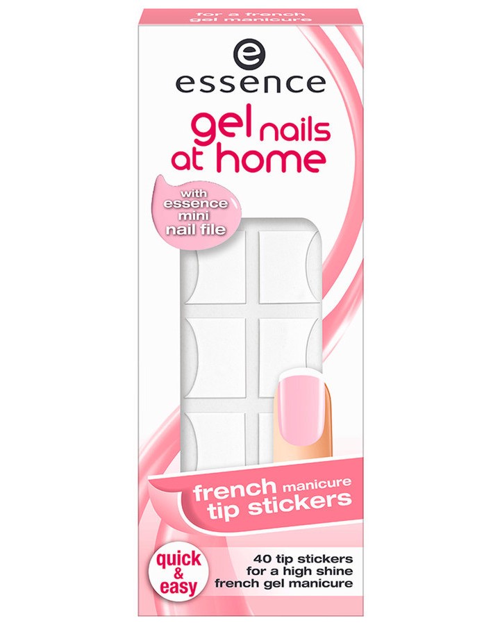 Essence French Manicure Tip Stickers -       Gel nails at home - 40  - 