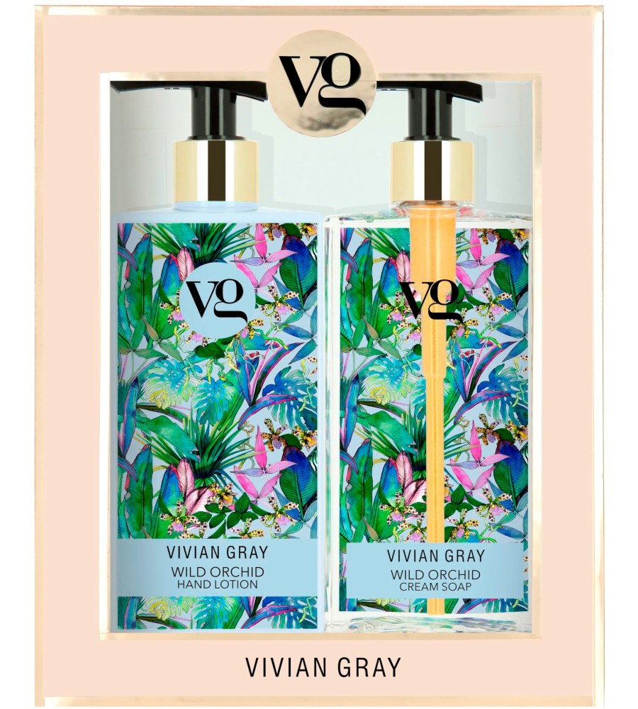 Подаръчен комплект Vivian Gray Wild Orchid Подаръчен комплект Vivian Gray Wild Orchid - Течен сапун и лосион за ръце от серията Sensational - продукт