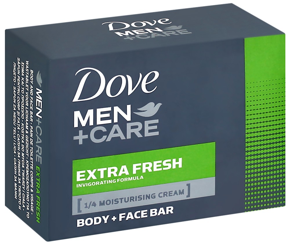 Dove Men+Care Extra Fresh Body & Face Bar - Сапун за мъже от серията Men+Care Extra Fresh - сапун