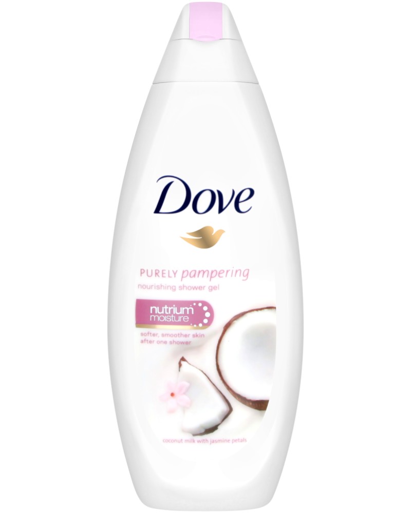 Dove Purely Pampering Coconut Milk Nourishing Shower Gel - ��� ��� � �������� ����� � ������ �� ������ �� ������� "Purely Pampering" - ��� ���