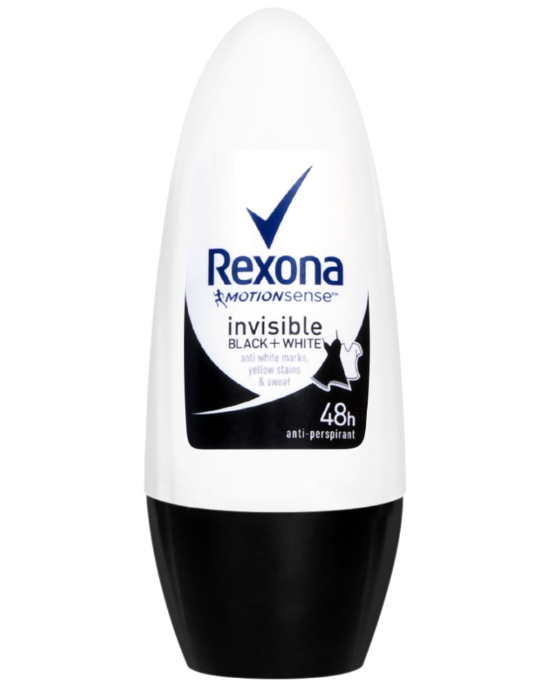 Rexona Invisible Black + White Anti-Perspirant - Ролон дезодорант против изпотяване - ролон