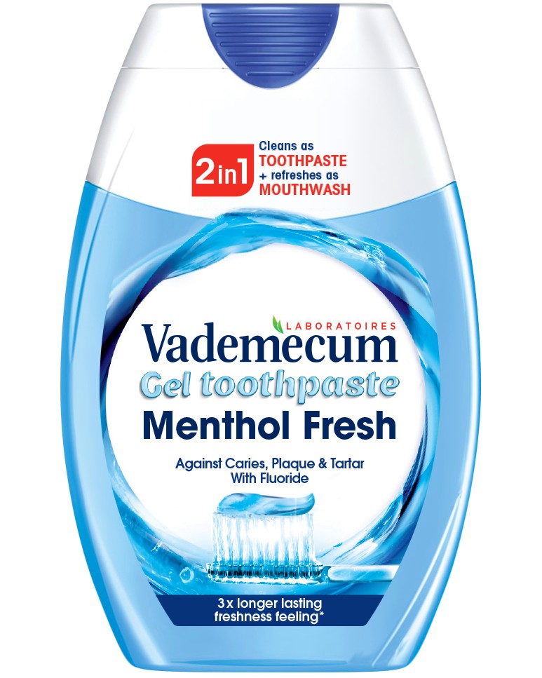 Vademecum 2 in 1 Menthol Fresh Gel Toothpaste -     -   
