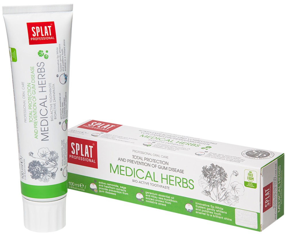 Splat Professional Medical Herbs Toothpaste - Паста за зъби за здрави венци от серията Professional - паста за зъби