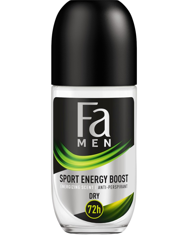 Fa Men Sport Energy Boost Anti-Perspirant Roll-On - Ролон дезодорант против изпотяване за мъже - ролон