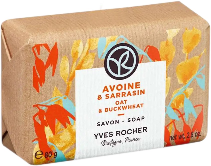 Yves Rocher Oat & Buckwheat Soap Yves Rocher Oat & Buckwheat Soap - Сапун с аромат на овесено мляко и елда от серията Oat & Buckwheat - сапун