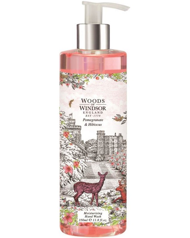 Woods of Windsor Pomegranate & Hibiscus Moisturizing Hand Wash -      Pomegranate and Hibiscus - 