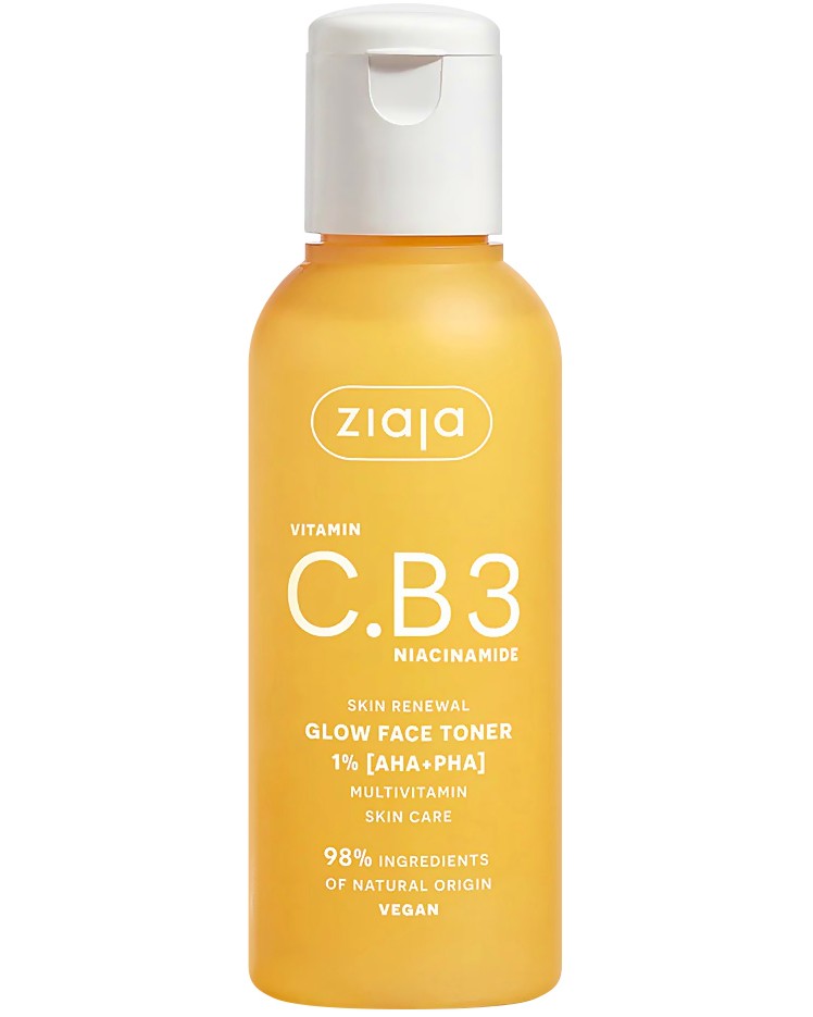 Ziaja Vitamin C.B3 Niacinamide Acid Glow Face Toner -      1% AHA  PHA    Vitamin C.B3 Niacinamide - 