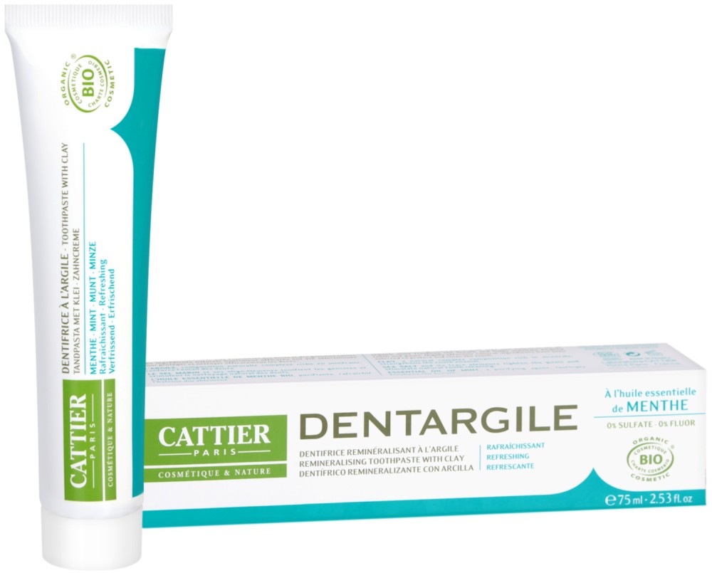 Cattier Dentargile Toothpaste Mint Refreshing -              "Dentargile" -   