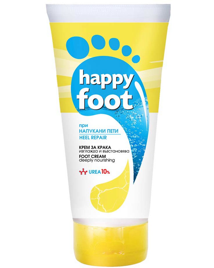 Happy Foot Heel Repair Foot Cream Happy Foot Heel Repair Foot Cream - Изглаждащ крем за напукани пети с урея - крем