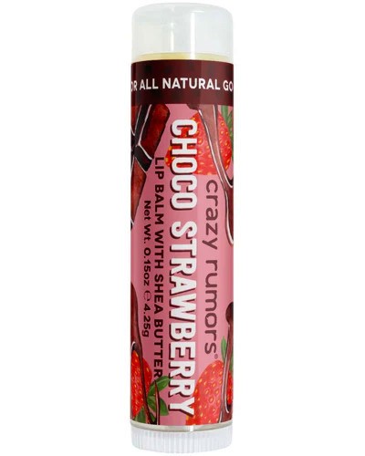 Crazy Rumors Chocolate Strawberry Lip Balm Crazy Rumors Chocolate Strawberry Lip Balm - Хидратиращ балсам за устни с ший и аромат на шоколад и ягода - балсам