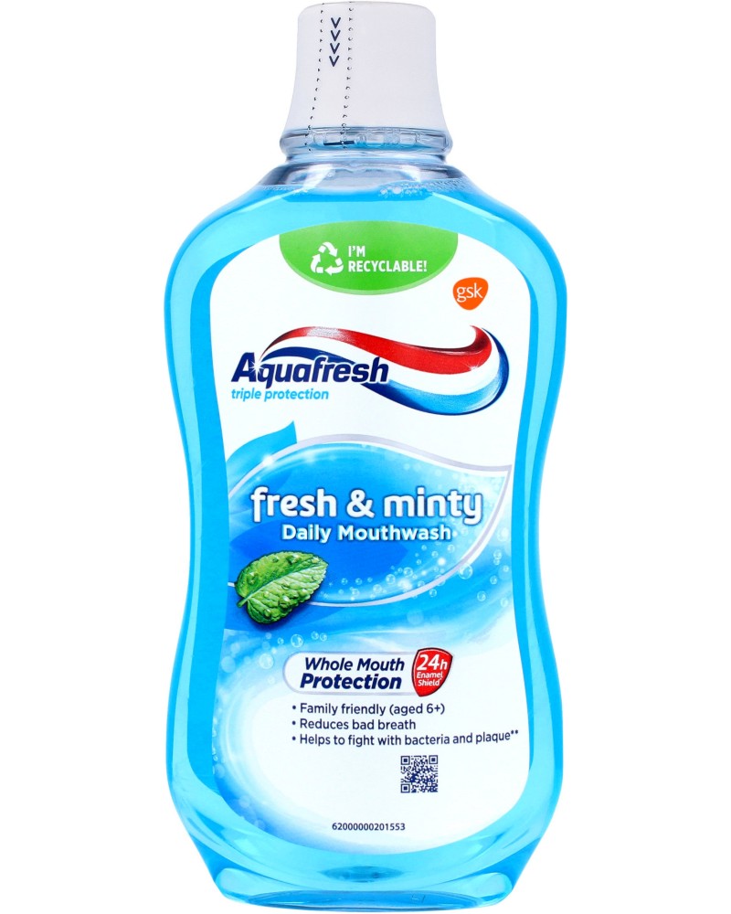 Aquafresh Fresh & Minty Triple Protection Mouthwash -       - 