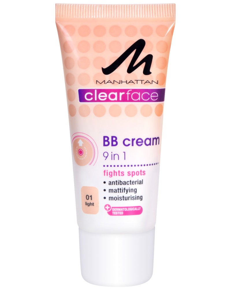 Manhattan Clearface BB cream 9 in 1 - SPF 25 -  BB    "Clearface" - 