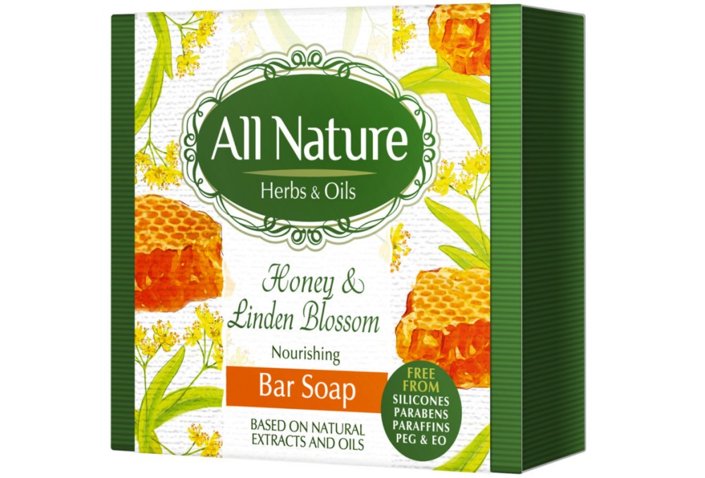 All Nature Honey & Linden Blossom Nourishing Bar Soap -              "Honey & Linden Blossom" - 