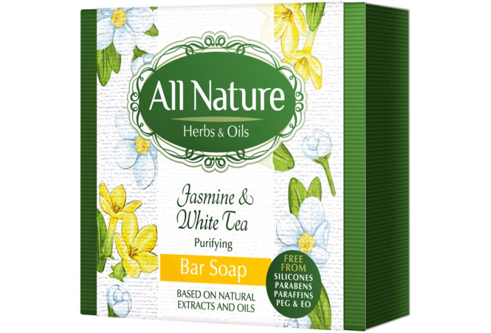 All Nature Jasmine & White Tea Purifying Bar Soap -            - 
