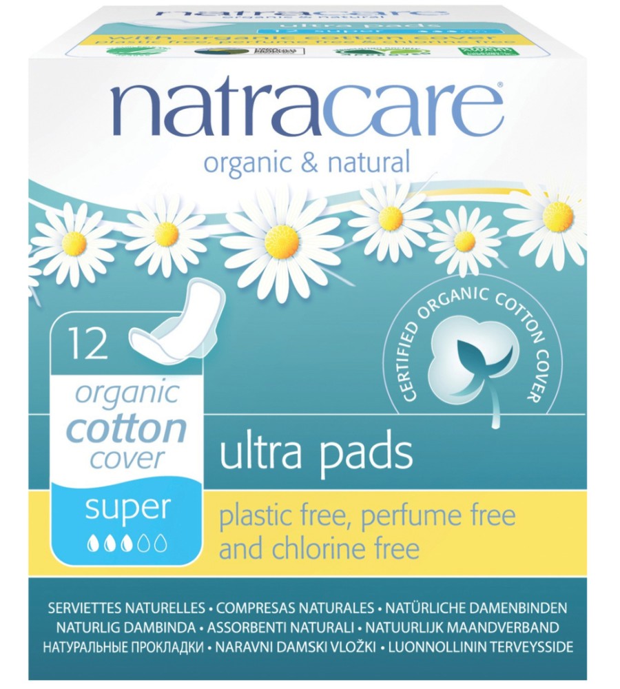 Natracare Ultra Pads Super - 12      -  