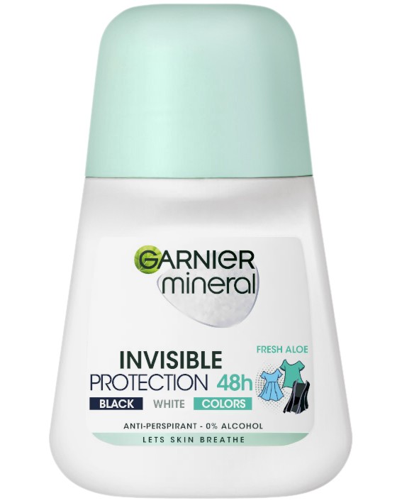 Garnier Mineral Invisible 48h Roll-On Fresh Aloe Garnier Mineral Invisible 48h Roll-On Fresh Aloe - Ролон за жени от серията Garnier Deo Mineral - ролон