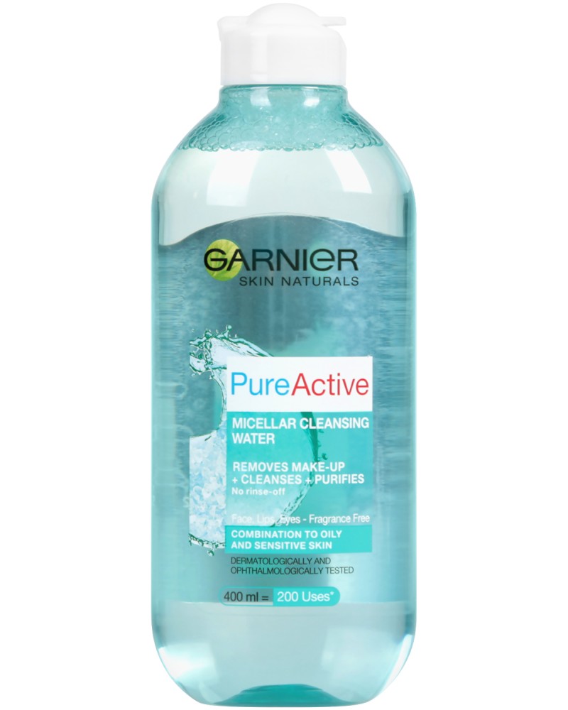 Garnier Pure Active Micellar Cleansing Water - Мицеларна вода за смесена и чувствителна кожа от серията Pure Active - продукт