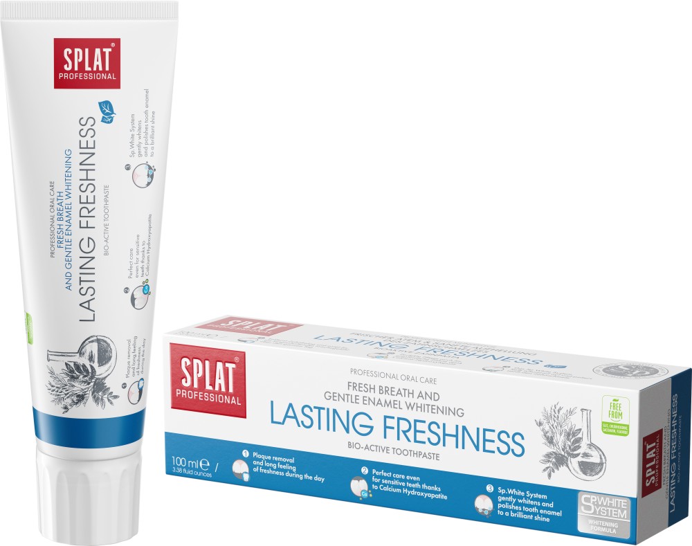 Splat Professional Lasting Freshness Toothpaste Splat Professional Lasting Freshness Toothpaste - Паста за зъби за свеж дъх и нежно избелване на емайла от серията Professional - паста за зъби