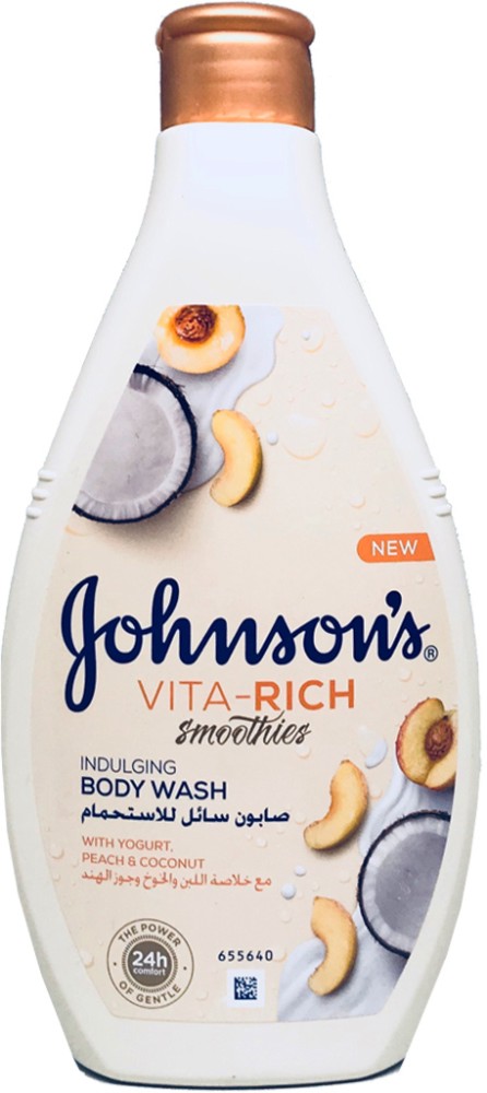 Johnson's Vita Rich Smoothies Body Wash Johnson's Vita Rich Smoothies Body Wash - Душ гел с йогурт, праскова и кокос - душ гел
