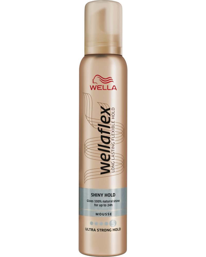 Wellaflex Shiny Hold Ultra Strong Hold Mousse -          - 