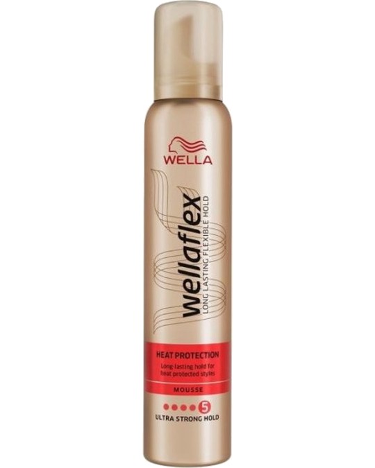 Wellaflex Heat Protection Ultra Strong Hold Mousse -          - 