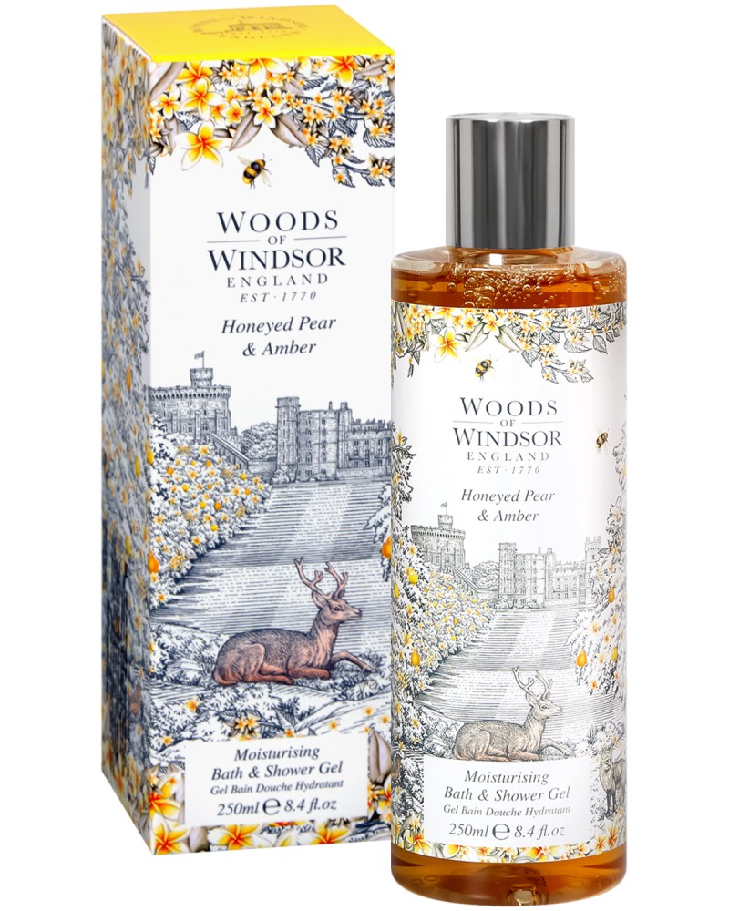 Woods of Windsor Honeyed Pear & Amber Moisturising Bath & Shower Gel -         "Honeyed Pear and Amber" - 