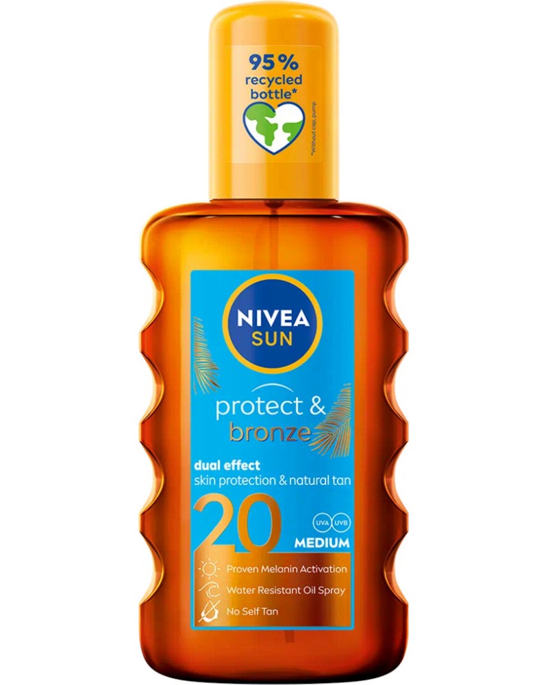 Nivea Sun Protect & Bronze Oil - Слънцезащитно олио за тен от серията Sun - олио