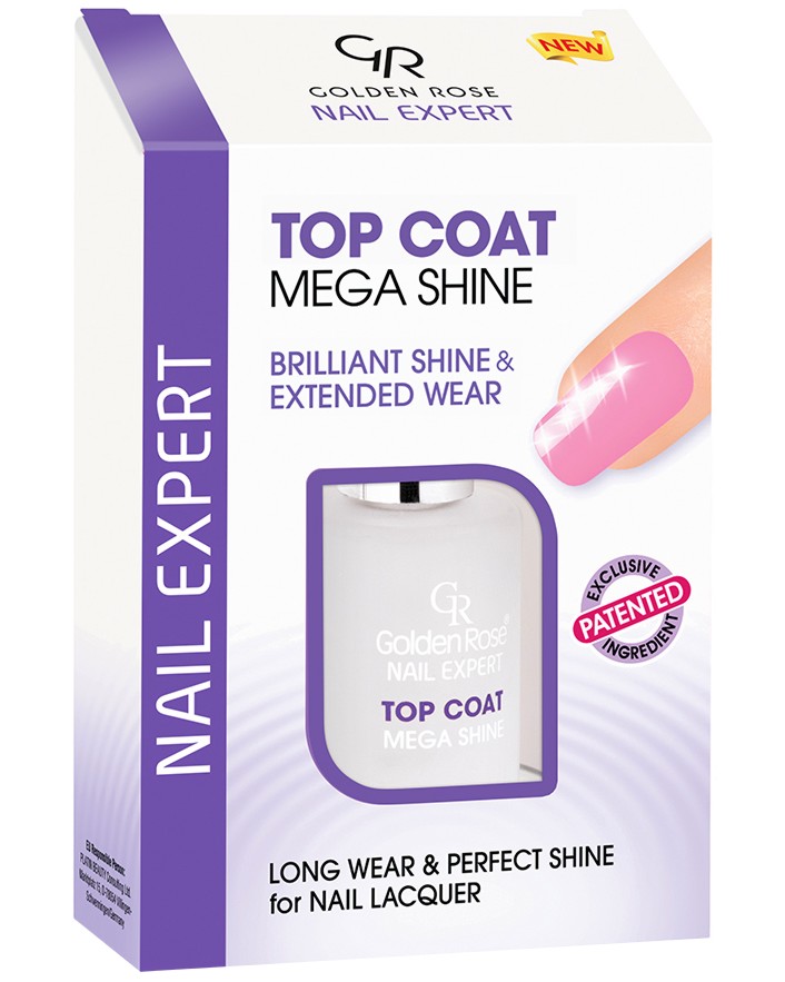 Golden Rose Nail Expert Top Coat Mega Shine -            "Nail Expert" - 
