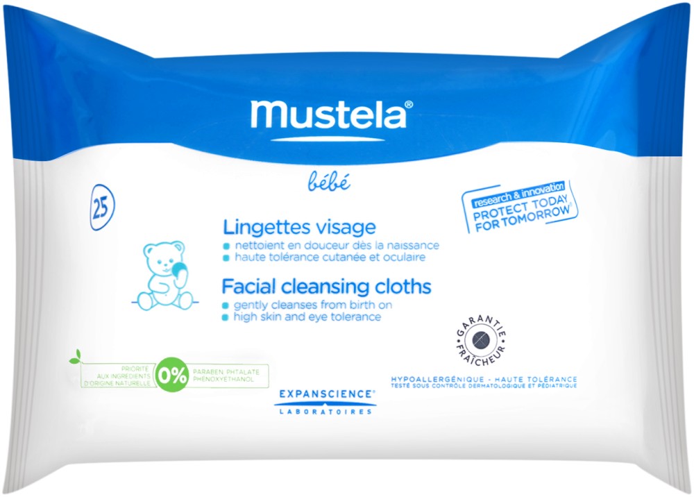 Mustela Bebe Facial Cleansing Cloths -         25  -  