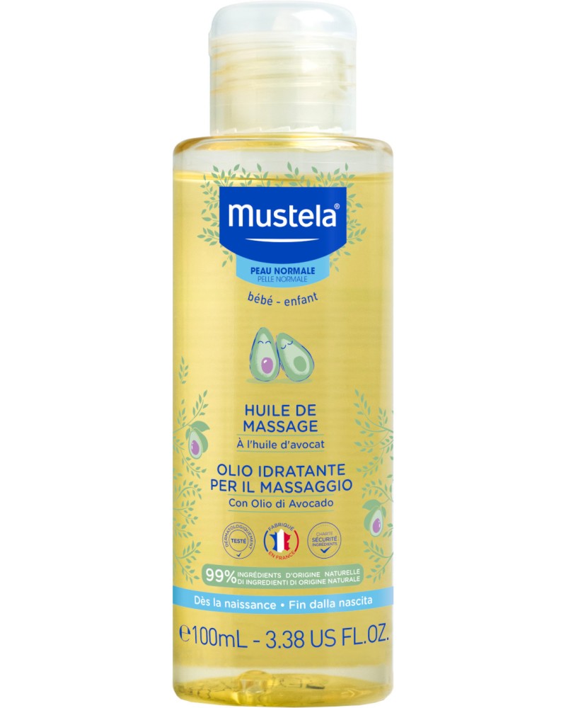 Mustela Baby Oil - Масажно бебешко спрей олио - олио