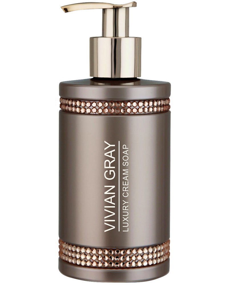 Vivian Gray Brown Crystals Luxury Cream Soap Vivian Gray Brown Crystals Luxury Cream Soap - Течен сапун с флорален аромат от серията Brown Crystals - сапун