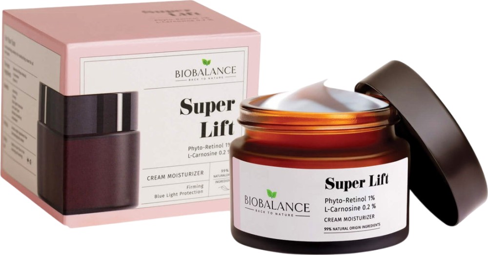BioBalance Super Lift Cream Moisturizer BioBalance Super Lift Cream Moisturizer - Лифтинг крем за лице с 1% фиторетинол и 0.2% L-карнозин - крем