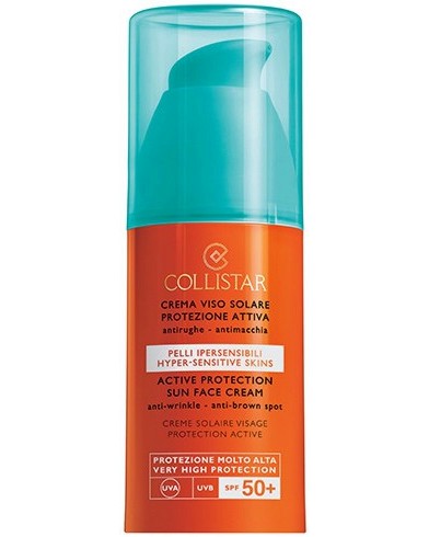 Collistar Hyper-Sensitive Skins Active Protection Sun Face Cream SPF 50+ -          ,   "Special Perfect Tan" - 
