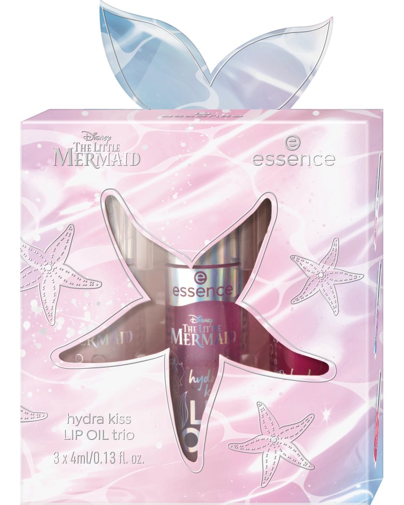 Essence Disney The Little Mermaid Hydra Kiss Lip Oil Trio Essence Disney The Little Mermaid Hydra Kiss Lip Oil Trio - Комплект олиа за устни от серията Disney The Little Mermaid - олио