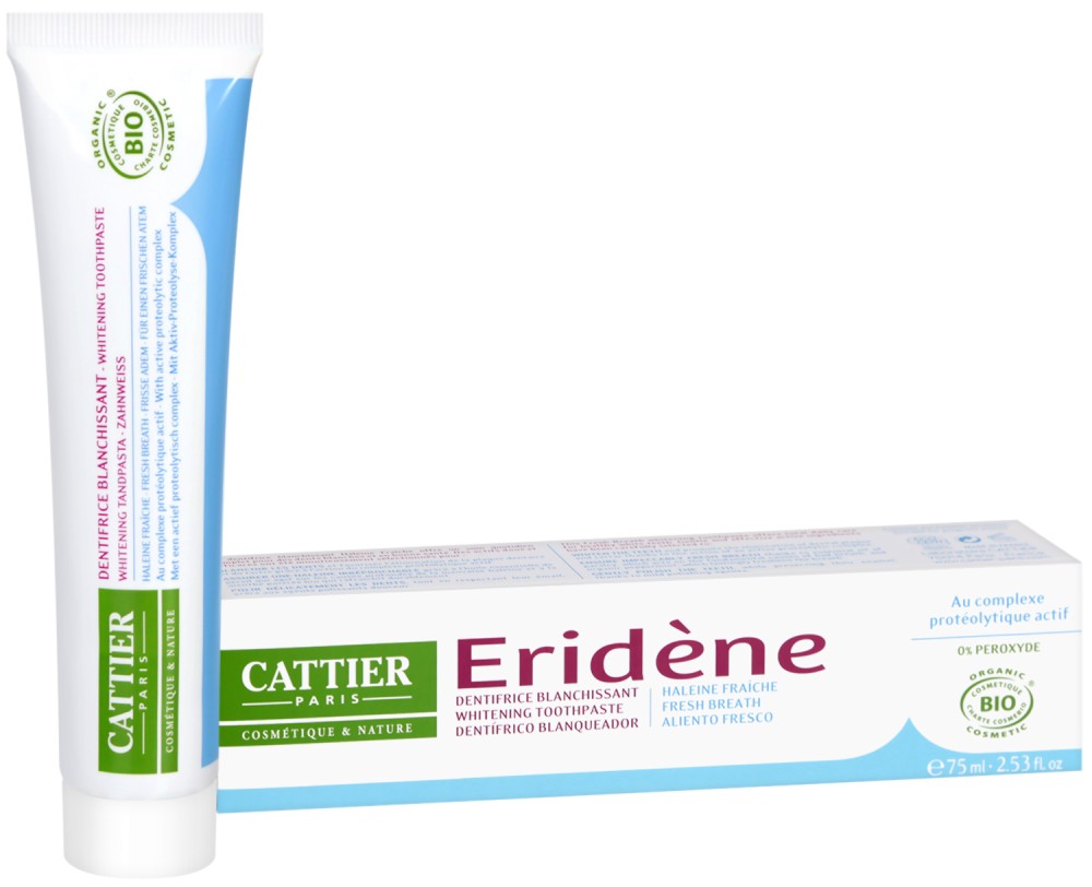 Cattier Eridene Whitening Toothpaste -              "Eridene" -   