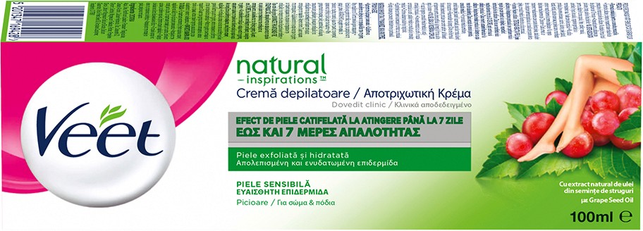 Veet Natural Inspirations Hair Removal Cream - ��������� ���� �� ���� � ����� �� �������� ����� - ����