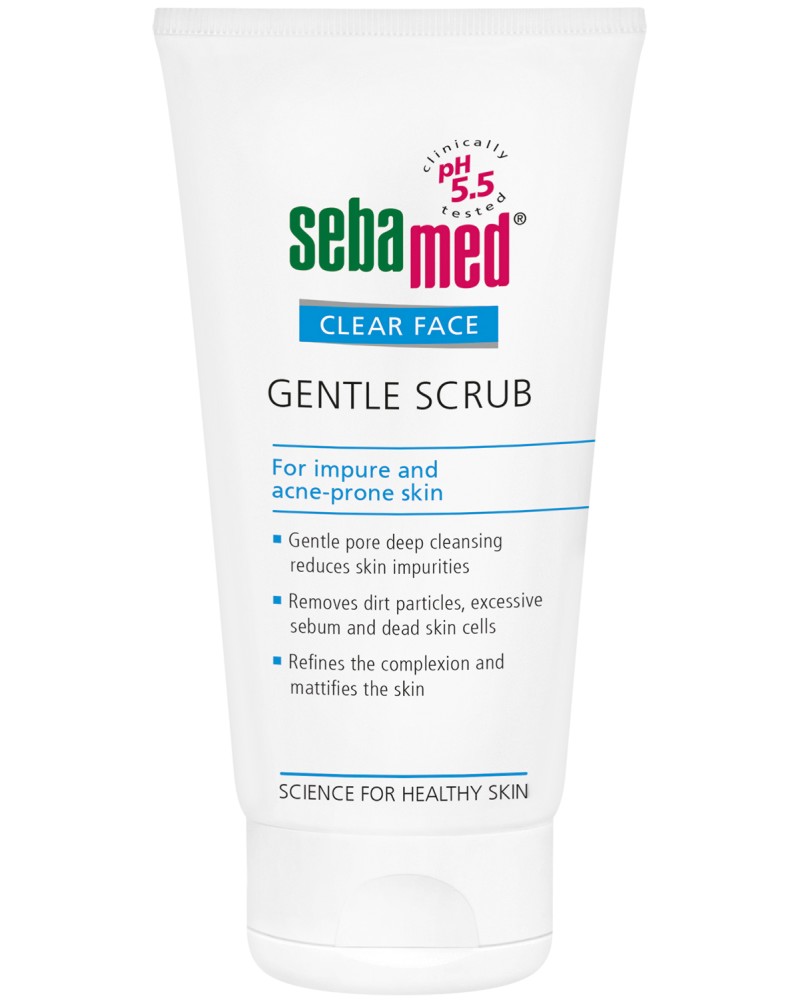 Sebamed Clear Face Gentle Scrub - Хипоалергенен скраб за лице против акне от серията Clear Face - продукт